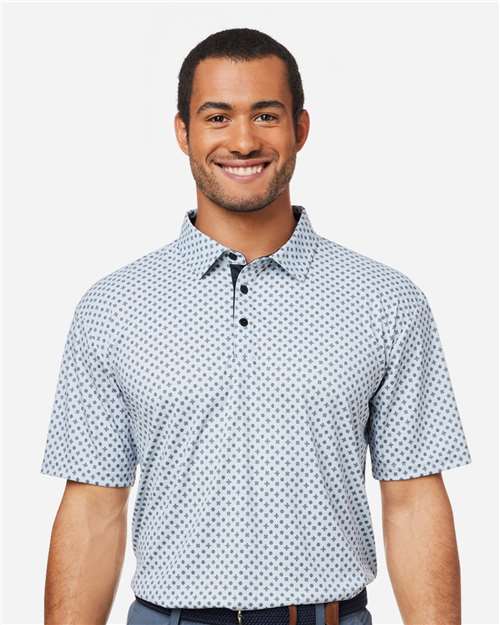 Swannies SW5400 Men's Hazelwood Polo - Glacier/ Black - model front