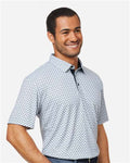Swannies SW5400 Men's Hazelwood Polo - Glacier/ Black - model side