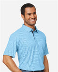 Swannies SW5400 Men's Hazelwood Polo - Sky/ Navy - model side
