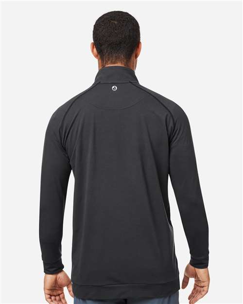 Swannies SWC500 Men's Colt Quarter-Zip Pullover - Black - model back