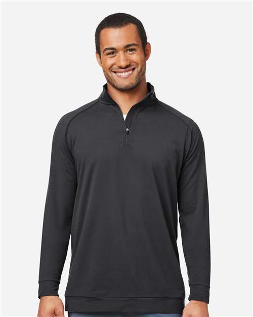 Swannies SWC500 Men's Colt Quarter-Zip Pullover - Black - model front
