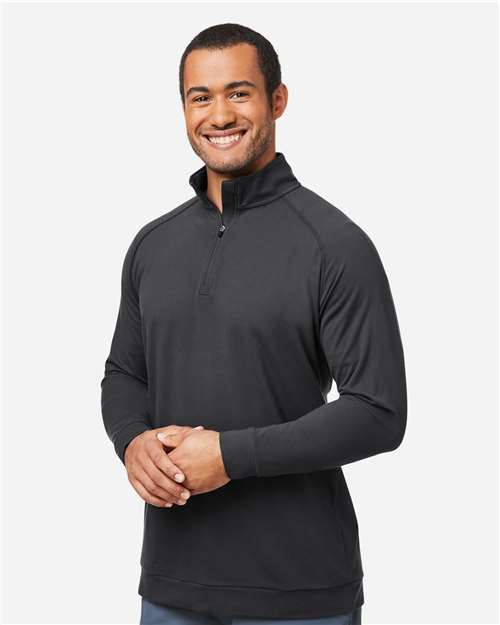 Swannies SWC500 Men's Colt Quarter-Zip Pullover - Black - model side