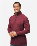 Swannies SWC500 Men's Colt Quarter-Zip Pullover - Maroon - model side