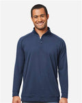 Swannies SWC500 Men's Colt Quarter-Zip Pullover - Navy - model front