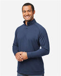 Swannies SWC500 Men's Colt Quarter-Zip Pullover - Navy - model side