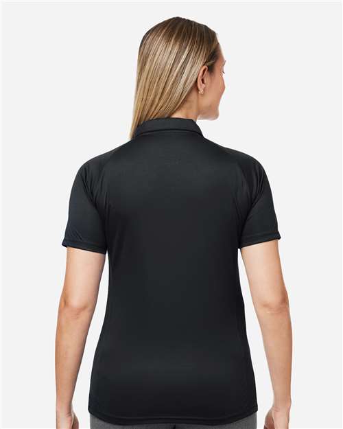 HUK H612L03 Women’s LoPro Solid Performance Polo - Black - model back