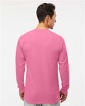 M&O 4820 Unisex Gold Soft Touch Long Sleeve T-Shirt - Azalea - model back