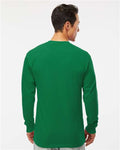 M&O 4820 Unisex Gold Soft Touch Long Sleeve T-Shirt - Fine Kelly Green - model back