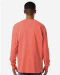 M&O 4820 Unisex Gold Soft Touch Long Sleeve T-Shirt - Heather Coral - model back