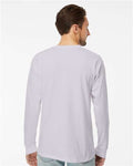 M&O 4820 Unisex Gold Soft Touch Long Sleeve T-Shirt - Silver - model back