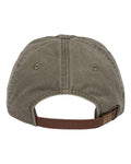 Adams Headwear LP101 Optimum Pigment-Dyed Dad Hat - Olive - back