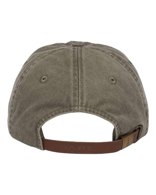 Adams Headwear LP101 Optimum Pigment-Dyed Dad Hat - Olive - back