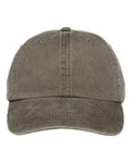 Adams Headwear LP101 Optimum Pigment-Dyed Dad Hat - Olive - front