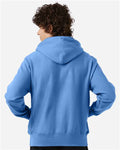 Champion S101 Unisex Reverse Weave Hooded Sweatshirt - Light Blue - model back
