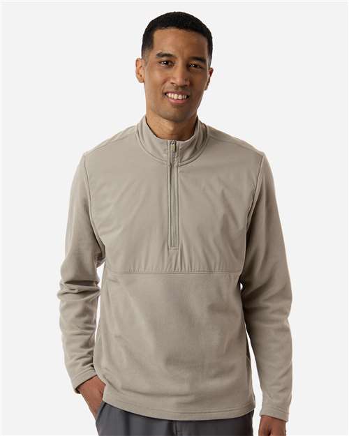 Adidas A2020 Men's Ultimate365 Cozy Quarter-Zip Pullover - Putty Beige - model front