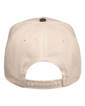 Valucap 8869 Five-Panel Twill Cap - Natural/ Brown - back