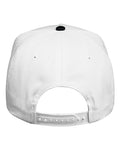 Valucap 8869 Five-Panel Twill Cap - White/ Black - back