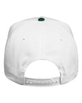 Valucap 8869 Five-Panel Twill Cap - White/ Forest - back