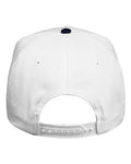 Valucap 8869 Five-Panel Twill Cap - White/ Navy - back