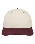 LEGACY HTA Heritage Twill Cap - Stone/ Maroon - front