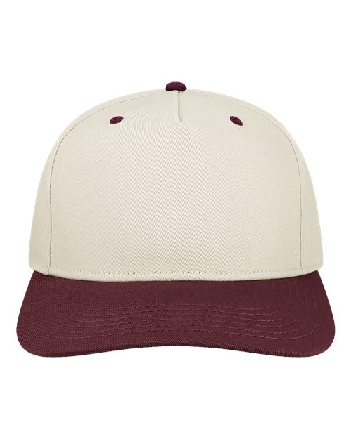 LEGACY HTA Heritage Twill Cap - Stone/ Maroon - front