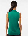Adidas A1005 Women's Ottoman Sleeveless Polo - Pure Teal - model back