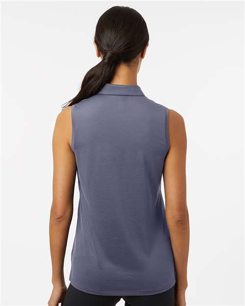 Adidas A1005 Women's Ottoman Sleeveless Polo - Preloved Violet - model back