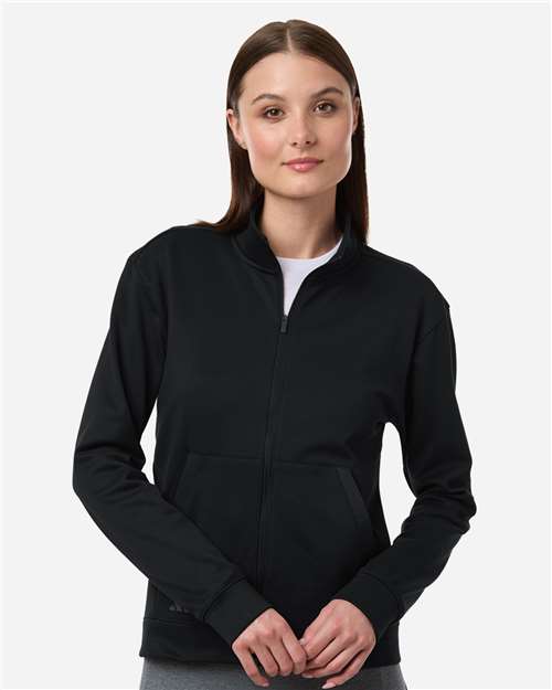 Adidas A1011 Women's Ultimate365 COLD. RDY Full-Zip Jacket - Black - model front