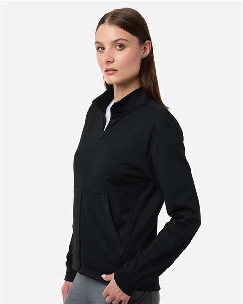 Adidas A1011 Women's Ultimate365 COLD. RDY Full-Zip Jacket - Black - model side