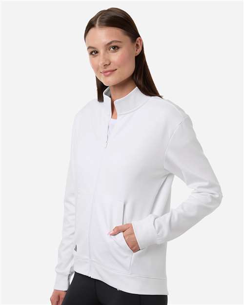 Adidas A1011 Women's Ultimate365 COLD. RDY Full-Zip Jacket - White - model side