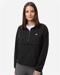 Adidas A1012 Women's Go-To Quarter-Zip Jacket - Black - model front
