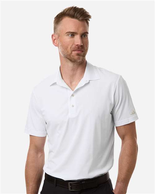 Adidas A2013 Men's Ultimate365 Tour Twistknit Polo - White - model front