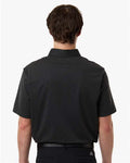 Adidas A2014 Men's Ultimate365 Jacquard Polo - Carbon/ Black - model back