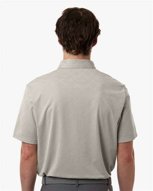 Adidas A2014 Men's Ultimate365 Jacquard Polo - Putty Beige/ White - model back