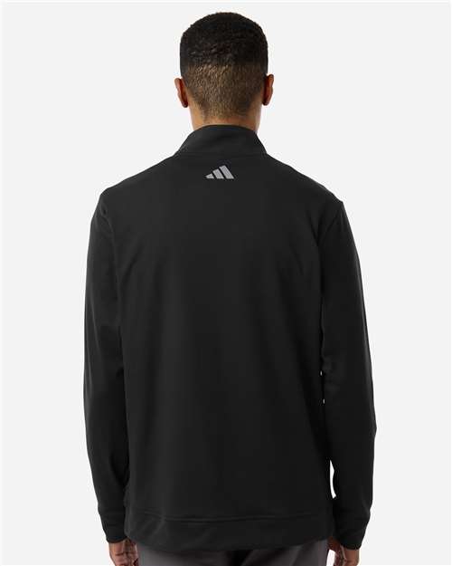 Adidas A2017 Men's Ultimate365 Classic Quarter-Zip Pullover - Black - model back