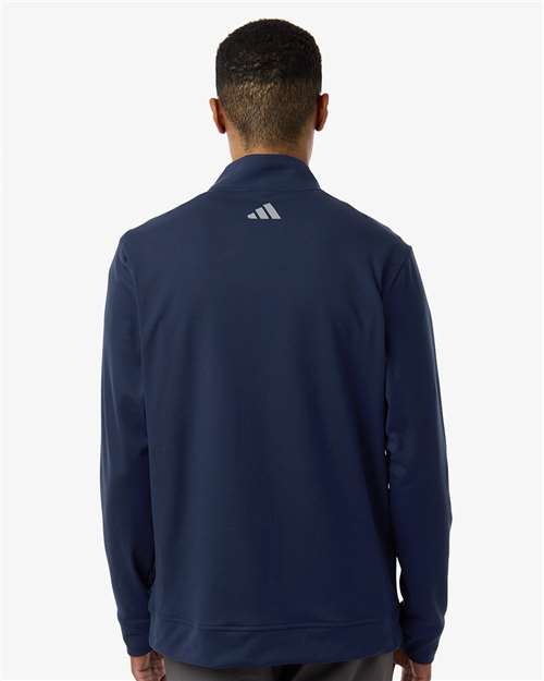 Adidas A2017 Men's Ultimate365 Classic Quarter-Zip Pullover - Collegiate Navy - model back