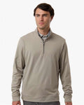 Adidas A2017 Men's Ultimate365 Classic Quarter-Zip Pullover - Putty Beige - model front