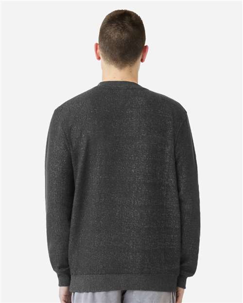 Lane Seven LS11004 Unisex Nantucket Crewneck Sweatshirt - Black - model back