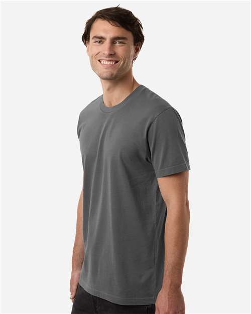 Independent Trading Co. PRM180PT Unisex Premium T-Shirt - Pigment Black - model side