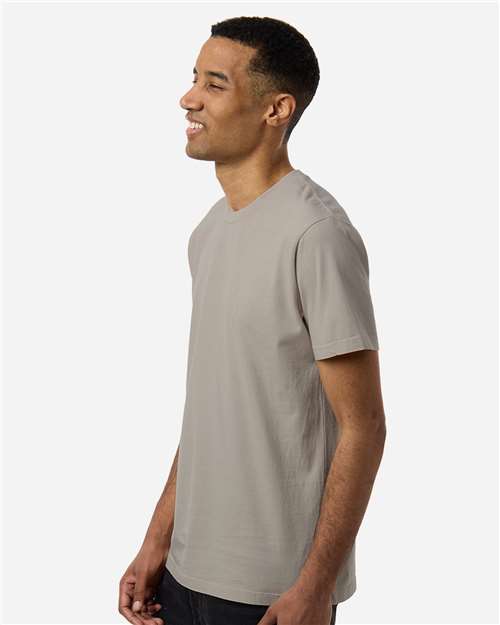 Independent Trading Co. PRM180PT Unisex Premium T-Shirt - Pigment Cement - model side