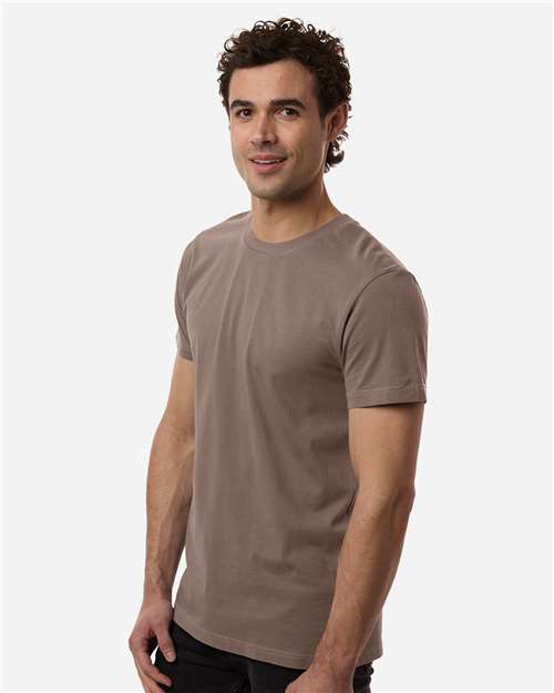 Independent Trading Co. PRM180PT Unisex Premium T-Shirt - Pigment Clay - model side