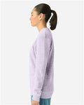 Lane Seven LS11004 Unisex Nantucket Crewneck Sweatshirt - Ice Purple - model side