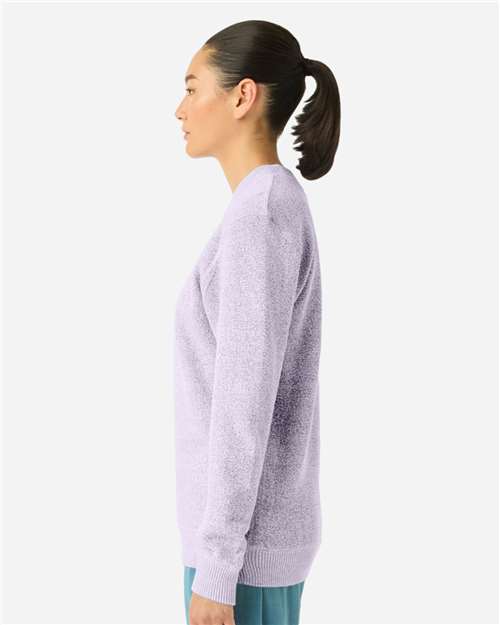 Lane Seven LS11004 Unisex Nantucket Crewneck Sweatshirt - Ice Purple - model side