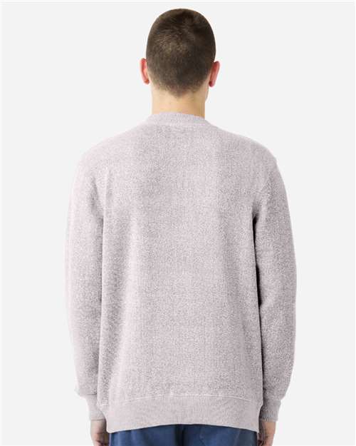 Lane Seven LS11004 Unisex Nantucket Crewneck Sweatshirt - Salt and Pepper - model back