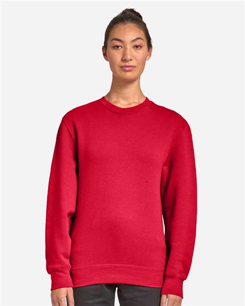Lane Seven LS14004 Unisex Premium Crewneck Sweatshirt - Cardinal - model front