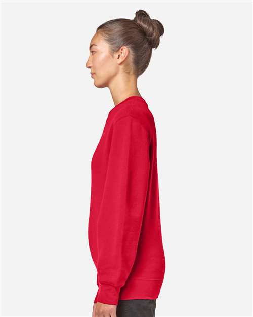 Lane Seven LS14004 Unisex Premium Crewneck Sweatshirt - Cardinal - model side