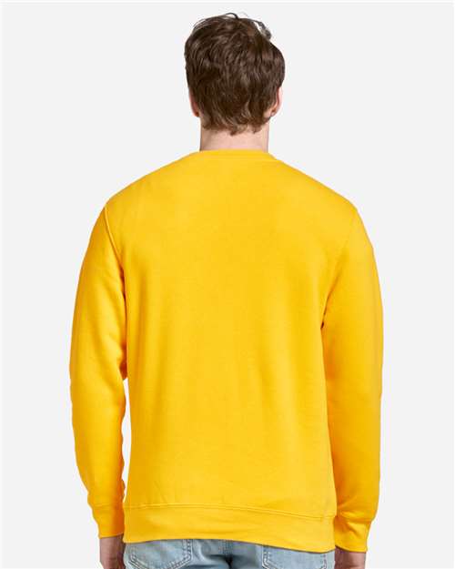 Lane Seven LS14004 Unisex Premium Crewneck Sweatshirt - Lemon - model back