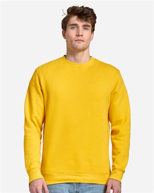 Lane Seven LS14004 Unisex Premium Crewneck Sweatshirt - Lemon - model front