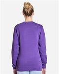 Lane Seven LS14004 Unisex Premium Crewneck Sweatshirt - Purple - model back