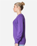 Lane Seven LS14004 Unisex Premium Crewneck Sweatshirt - Purple - model side
